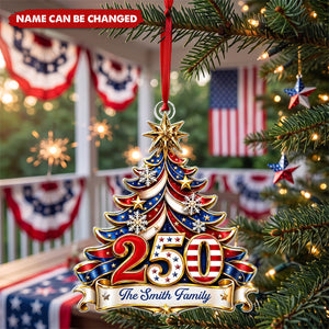 Celebrating Freedom Together - Personalized Acrylic Custom Shape Ornament