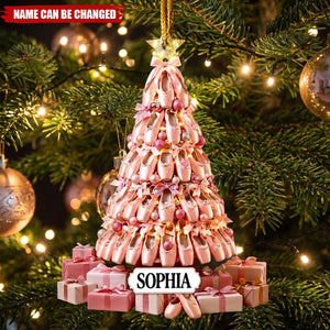 Ballet Shoe 2D Christmas Tree - Personalized Ornament