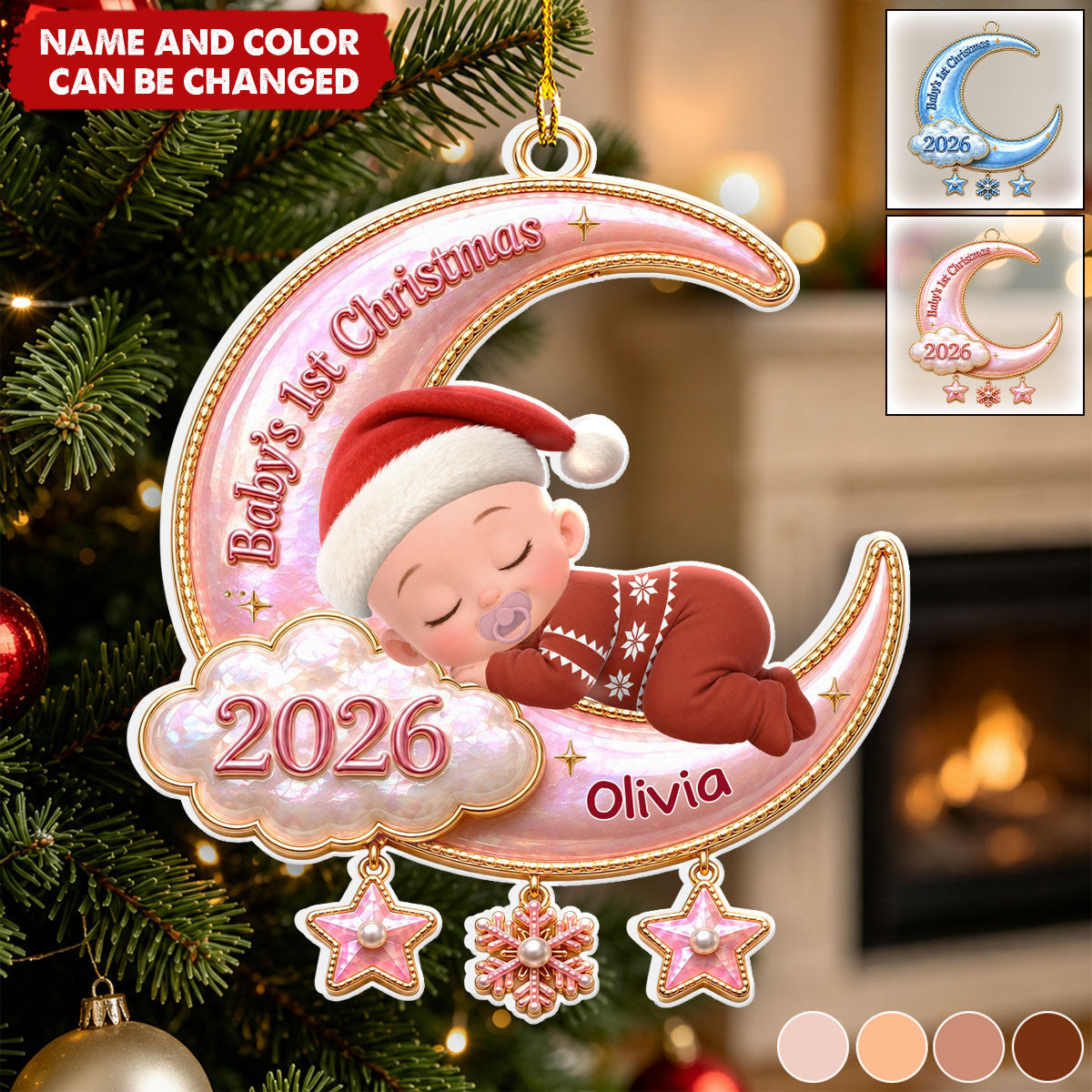 Our Little Christmas Miracle - Personalized White Acrylic Ornament