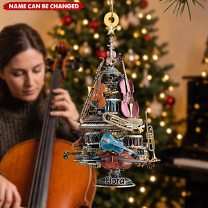 Personalized Instrument Christmas Tree Ornament - Custom Violin Ornament Gifts